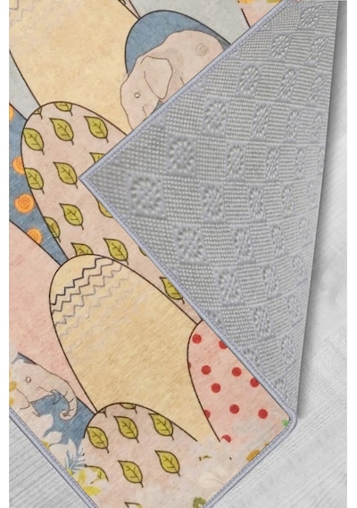 Rovigo Home Dijital Baskı Yıkanabilir Kaymaz Taban Çocuk Halısı RVG4037 Çok Renkli