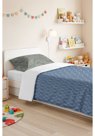 Mavi Geometrik Modern Tek Kişilik Pike Takımı - Beyaz Çizgili İskandinav 160x220 Cm Yatak Örtüsü Melez Adaçayı Dinginliği Mavi Geometrik Modern Tek Kişilik Pike Takımı - Beyaz Çizgili İskandinav 160x220 Cm Yatak Örtüsü Melez Adaçayı Dinginliği