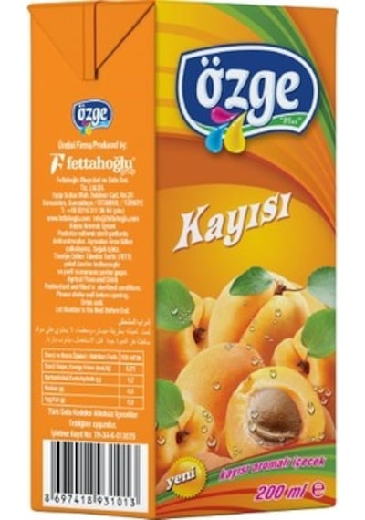 Özge Kayısı Suyu 27 x 200 ML