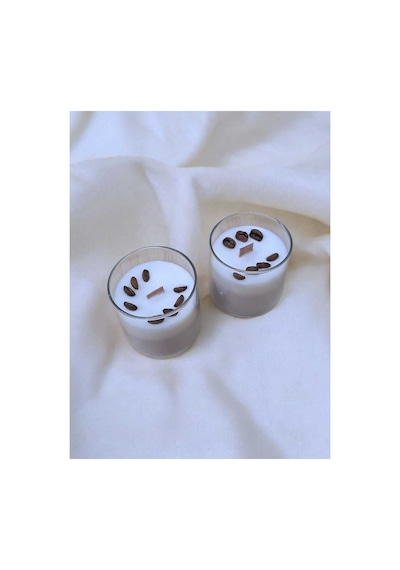 Loa Candle Co Kahve Kokulu El Yapımı Soya Mum Beyaz - 717849628 Beyaz