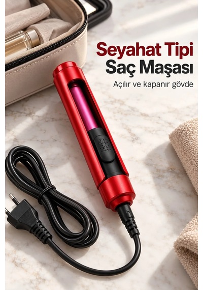 Lb Açılır Gövdeli Seyahat Tipi Saç Şekillendirici Ve Bukle Maşası