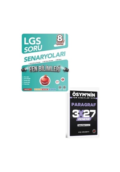 Nartest 2027 8. Sınıf Lgs Soru Senaryoları Fen Bilimleri+ Evp Akademi Paragraf