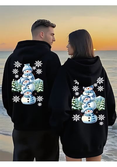 Nevermind Kardan Adam Sevgili Kombini Hoodie Unisex Oversize Kapüşonlu Sw Siyah