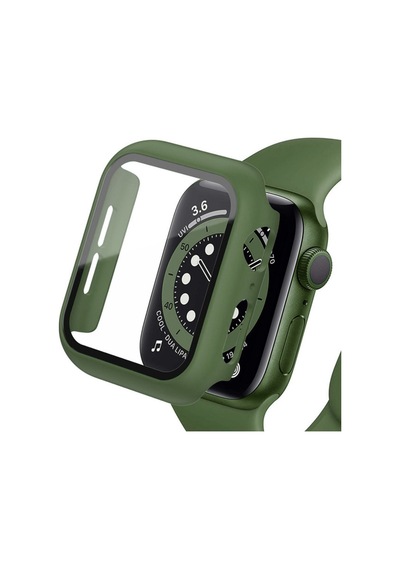 Watch 38mm Camlı Kasa Ekran Koruyucu - Koyu Yeşil Diğer