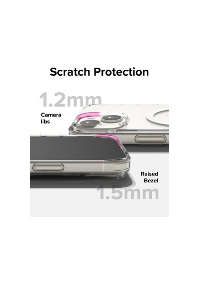 Apple İphone 15 Uyumlu Magsafe Kılıf Kamera Korumalı Sararma Karşıtı Silikon Şeffaf Kılıf Resimde Görünen
