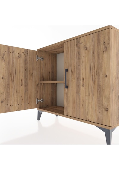 Arges Şifonyer Tek Raflı 2 Kapaklı 88x30x80 Çam-çam Çam