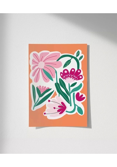 Çerçevesiz Poster Floral Enerji