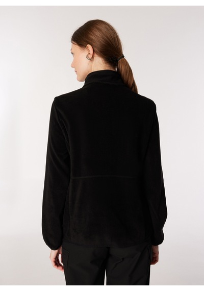 Jeep Siyah Kadın Dik Relaxed Düz Sweatshirt J4wl-swt7074