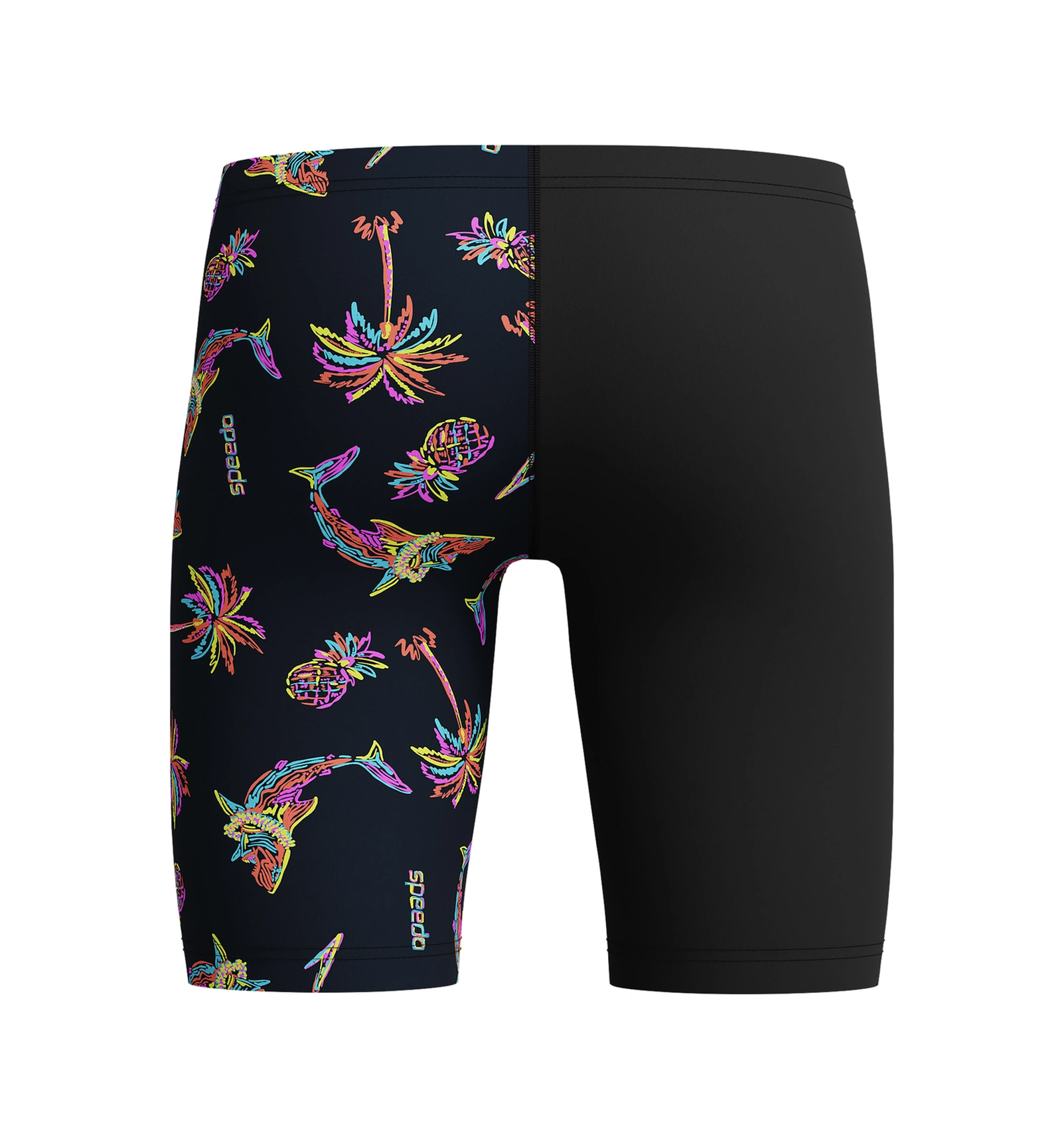 Speedo Printed V-cut Jammer Erkek Çocuk Yüzücü Mayosu Siyah