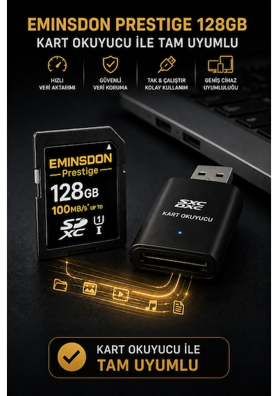 Prestige 128gb 4k Hafıza Kartı Sadece Fotoğraf Makinesi Video Kamerasıyla Uyumlu 100mb/s