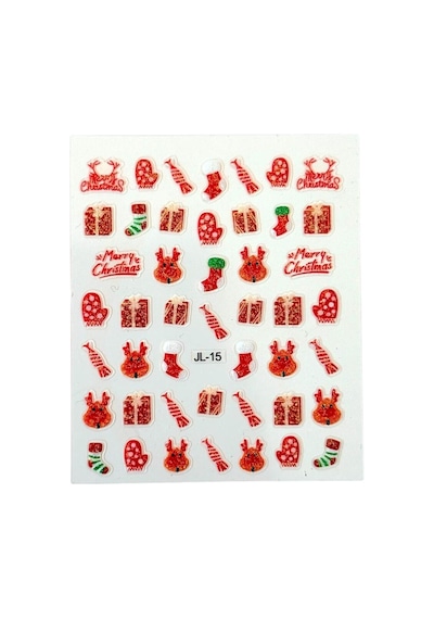No:15 - 3d Tasarım Yapışkan Tırnak Sticker Tırnak Dövmesi Nail Art