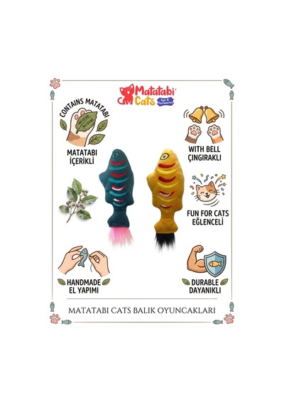 Fish Çıngıraklı,matatabi İçerikli,türlü Kedi Oyuncağı