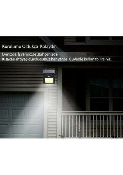 River World 48 Ledli Güneş Enerjili Hareket Sensörlü Bahçe Lambası