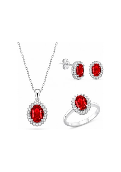 Servi 925 Ayar Gümüş Oval Anturaj Set-66