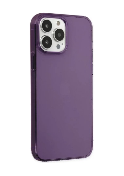 Newface Apple İphone 14 Pro Kılıf Pc Sert Şeffaf Kapak - Mor