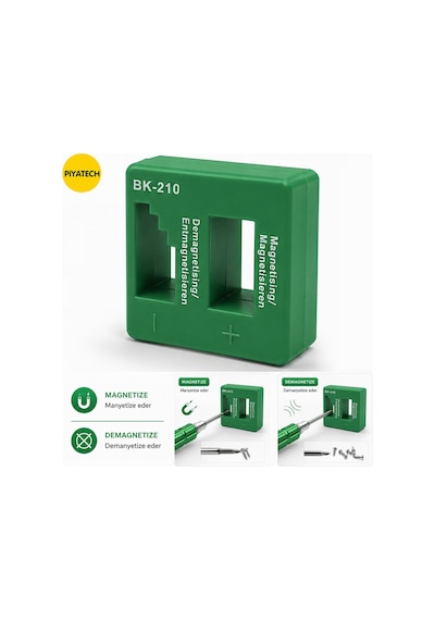 Bk-210 Manyetik Mıknatıslandırıcı Magnetizer Demagnetizer - Manyetize Ve Demanyetize Tornavida Ucu Aparatı