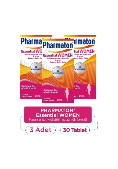 Pharmaton Essential Women 30 Tablet 3 Adet