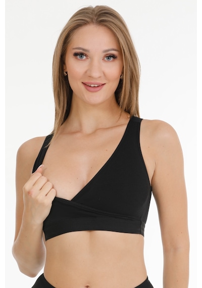 Parlingerie Sporcu Emzirme Büstiyeri Siyah