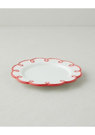 Lovely Loop Dolomite Pasta Tabağı 20,5 Cm Kırmızı