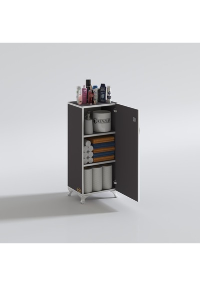 Kenzlife mutfak dolabı zehra 088*050*032 gri kilitli ayaklı banyo evrak ofis kitaplık ayakkabılık kiler Kenzlife mutfak dolabı zehra 088*050*032 gri kilitli ayaklı banyo evrak ofis kitaplık ayakkabılık kiler