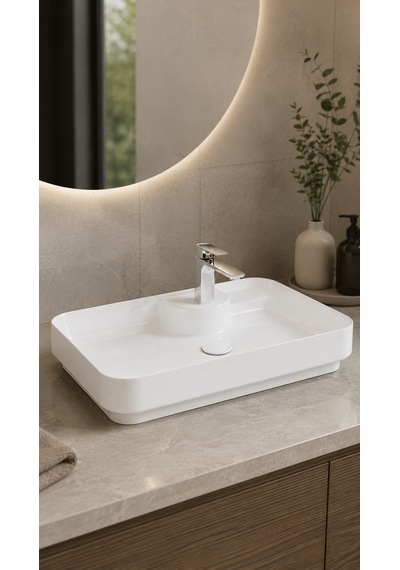 Tezgahüstü Lavabo 38 60 Cm Bold Esv-16860 Beyaz
