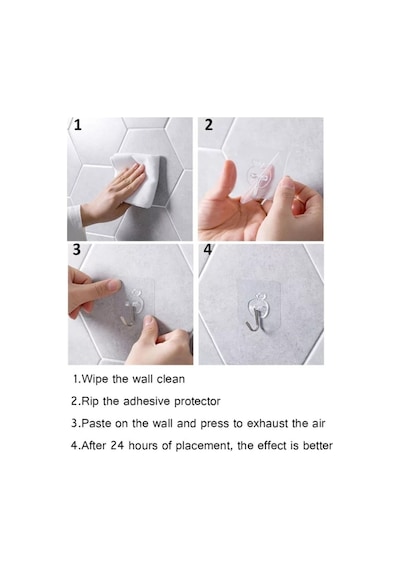 Kendinden Yapışkanlı 15 Adet Askı Şeffaf Banyo Mutfak Havlu Askısı Tekli Askı 6 6 Cm Renkli