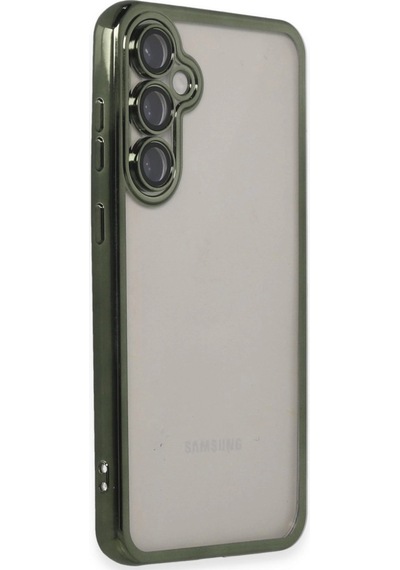 Samsung Uyumlu Galaxy S23 Fe Kılıf Kamera Korumalı Lensli Silikon Yeşil\