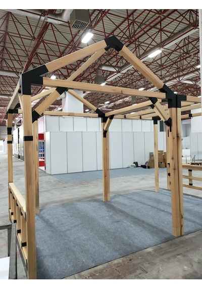 Pergule Pergola Kamelya Montaj Aparatı Açılı Köşe