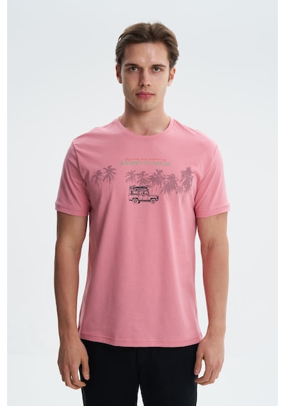 AR-MA Arma Erkek Regular Fit Bisiklet Yaka Tişört Y27344406701 Pembe