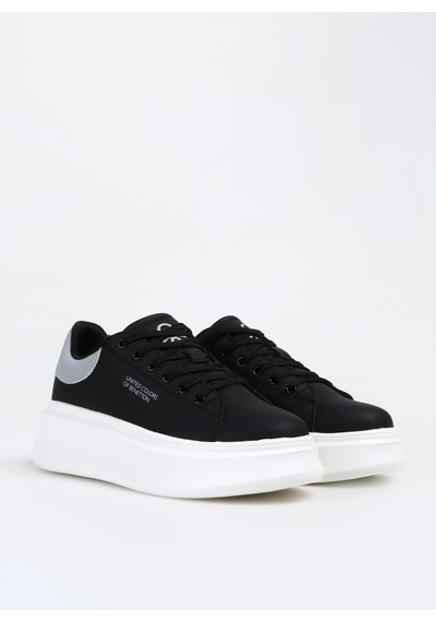 United Colors Of Benetton Siyah Beyaz Kadın Sneaker Bnı-10232 Z Siyah-Beyaz