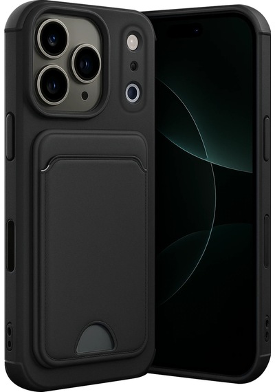 Flzdgnkr Newface Apple Uyumlu iPhone 17 Pro Kelvin Kartvizitli Silikon - Siyah
