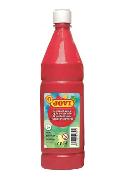 Jovi 1000 ML Kırmızı Guaj Boya Hazır Sulandırılmış Guaj