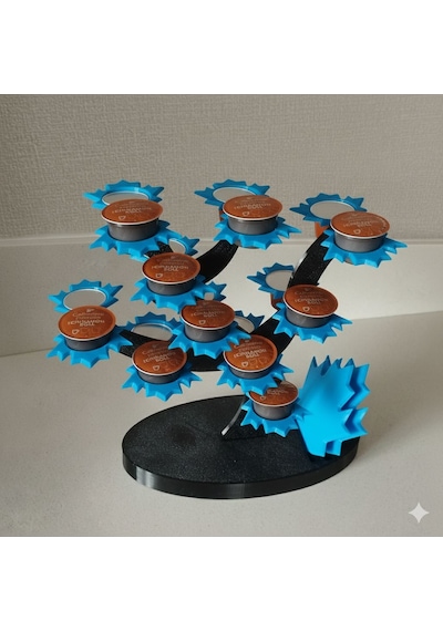 Akçaağaç Dekoratif Kahve Kapsül Standı Ve 2 Adet Bardak Altlığı-çift Taraflı Kullanım-37 Mm Ve 46 Mm Kapsül Uyumlu-mavi Mavi Akçaağaç Dekoratif Kahve Kapsül Standı Ve 2 Adet Bardak Altlığı-çift Taraflı Kullanım-37 Mm Ve 46 Mm Kapsül Uyumlu-mavi Mavi