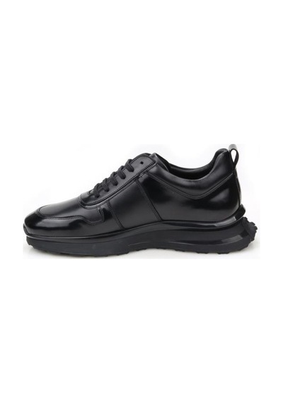 Saılors 25k-168 Erkek Hakiki Deri Sneakers Spor Ayakkabı Siyah