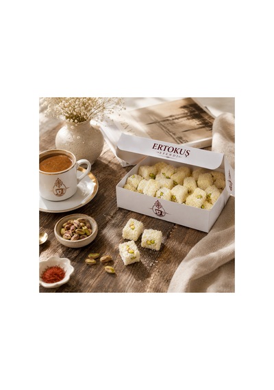 Safranlı Duble Antep Fıstıklı Lokum Çifte Kavrulmuş %100 Pancar Şekeri 250 Gr - 879977613