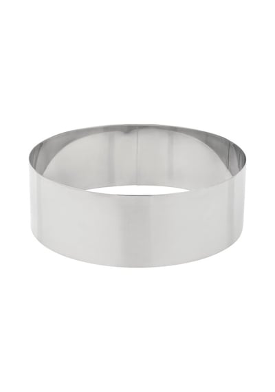 Fida Ayarlı Yuvarlak Pasta Çemberi Paslanmaz Yükseklik 15 Cm Inox
