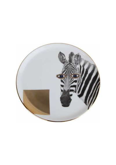 Porland Wild Life Zebra Düz Tabak  20cm