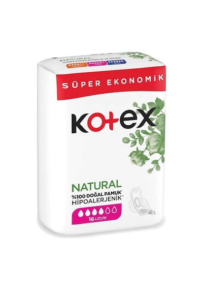 Kotex Natural Hipoalerjenik Hijyenik Ped Uzun 16'lı