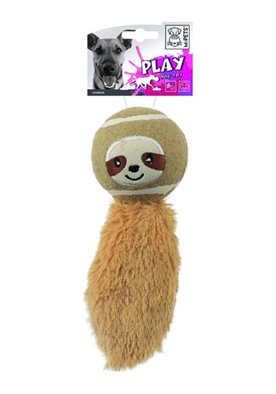 M-pets Charles Hışırtılı Kuyruklu Tembel Hayvan Desenli Köpek Top Oyuncağı