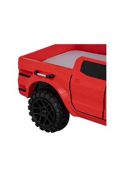 Setaymobilya Arabalı Yatak, Pickup Ledli Arabalı Yatak, 100X190 - Kırmızı