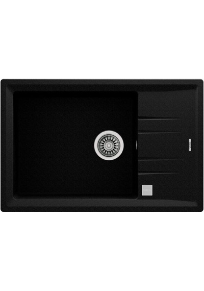 Teka Stone 60 Stg Metalik Siyah Granit Eviye Sağsol Kullanılabilir