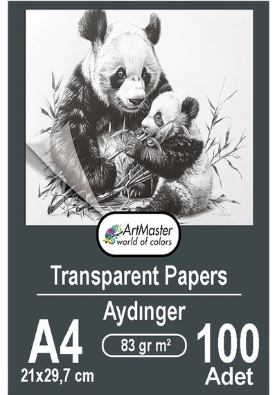 Aydınger Kağıdı A4 83 Gr Eskiz Kağıdı 100 Adet Artmaster Aydınger Kağıt 21x29,7 Cm Buzlu Mumlu Kağıt Çizim Kağıdı