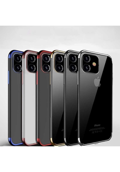 Apple Uyumlu iPhone 11 Pro Max Kamera Korumali Köseleri Renkli Seffaf Kilif 394130657