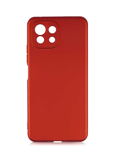 Kilifone - Xiaomi Uyumlu Mi 11 Lite - Kılıf Mat Renkli Esnek Premier Silikon Kapak - Kırmızı