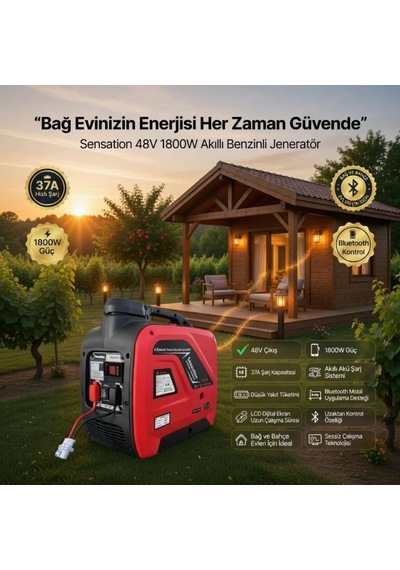 Sensation 48 Volt 1800W 37A Otomatik Akü Şarj Özellikli DC 4 Zamanlı Jeneratör