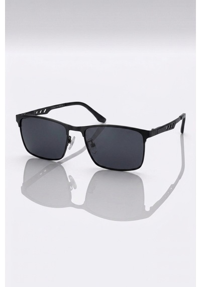 Di Caprio Dc3050black Urban Edge Dikdörtgen Polarize Camlı Erkek Güneş Gözlüğü Siyah