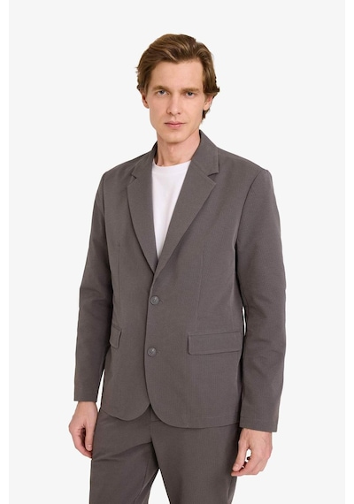 Defacto Modern Fıt Krinkıl Blazer Ceket F9819ax26spgr206 Gri-gr206