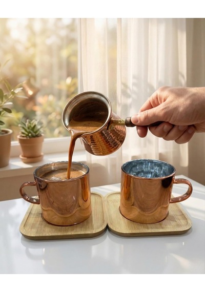 Borosilikat Cam Fincan Seti, 2 Parça, Bambu Altlıklı, Isıya Dayanıklı, Şeffaf, Kahve Ve Çay İçin Diğer