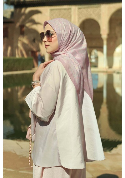 Buttonscarves Granada Piliseli Şal - Pink Mist Pembe