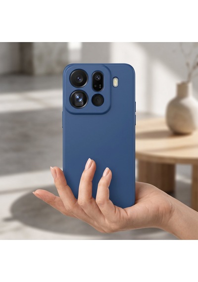 Caseonn Oppo Find X9 Pro Kılıf Kamera Korumalı Mikrofiber Astarlı Lansman Lacivert